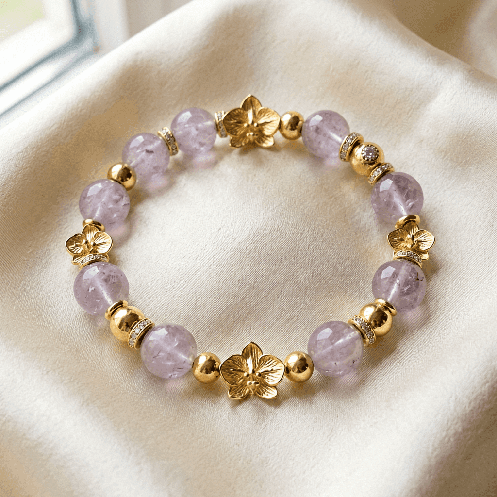 Orchid · 兰花 — Amethyst Bracelet