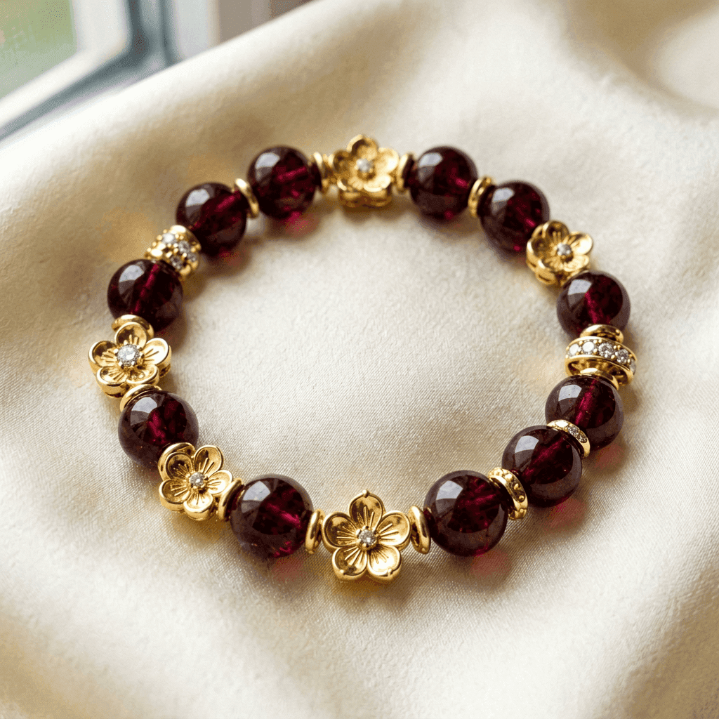 Plum Blossom · 梅花 — Ruby Bracelet