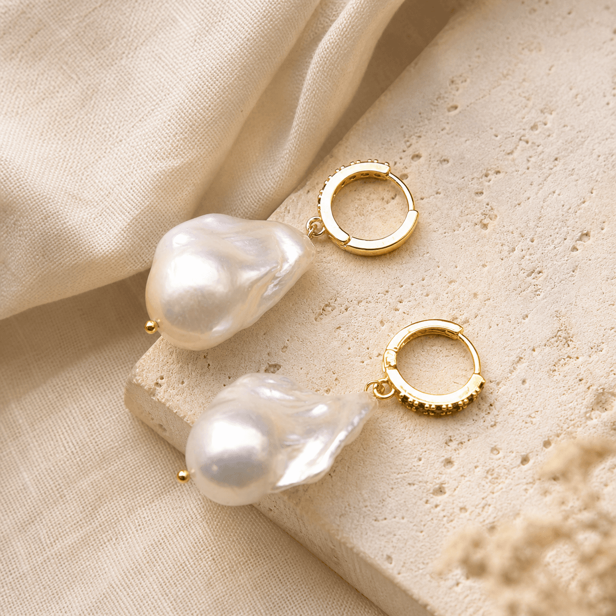 The Baroque Orbit - Earrings - MythRealms pearl jewelry