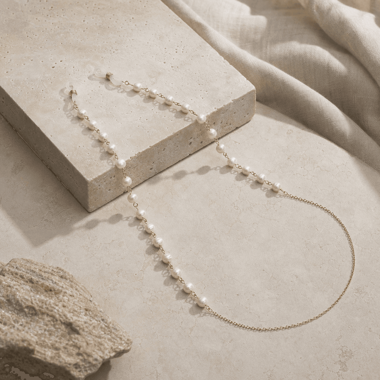 The Classic Pearl - Eyewear Chain - MythRealms pearl jewelry