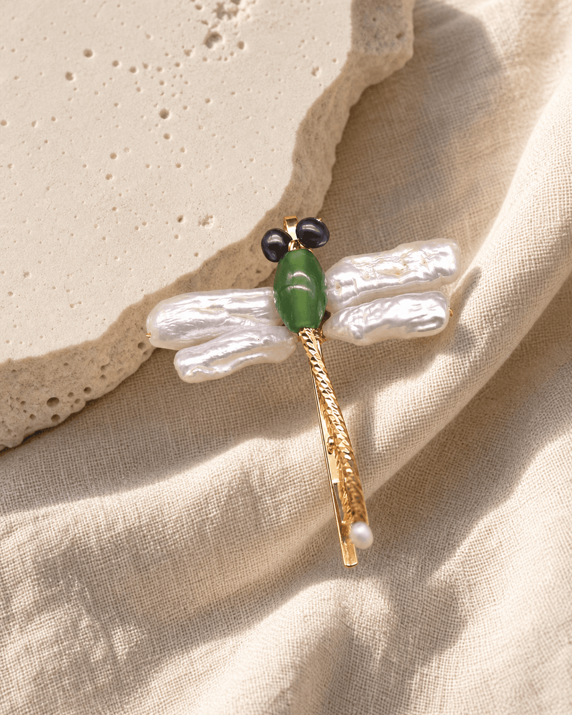 The Jade Dragonfly - Hair Clip