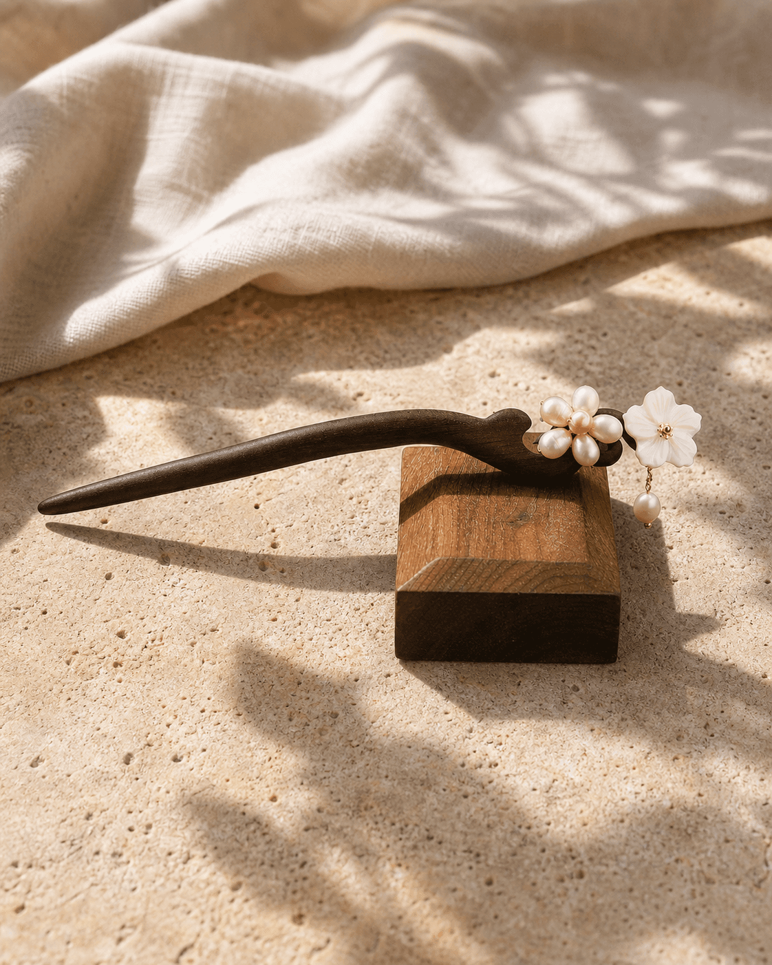 The Ivory Woodflower - Hair Stick